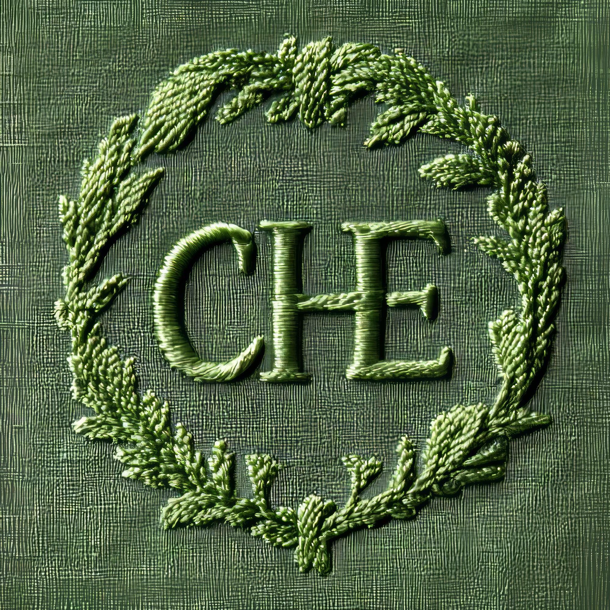 fragment haftowanego monogramu